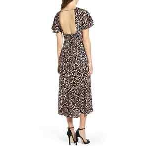 AFRM Women's Carmen Corset Detail Animal Print Dress size M